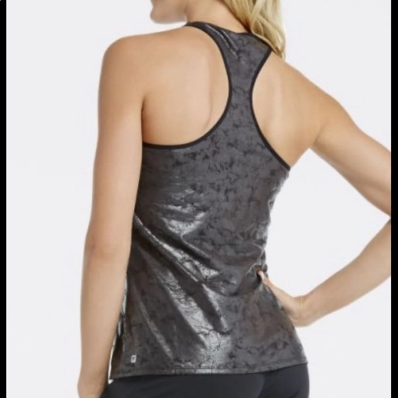 Fabletics Tops - Fabletics Metallic Black Tank